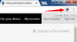 Use Google Input tools in Word document